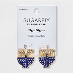 SUGARFIX by BaubleBar Eight Nights Hanukkah Menorah Candles Statement Earrings